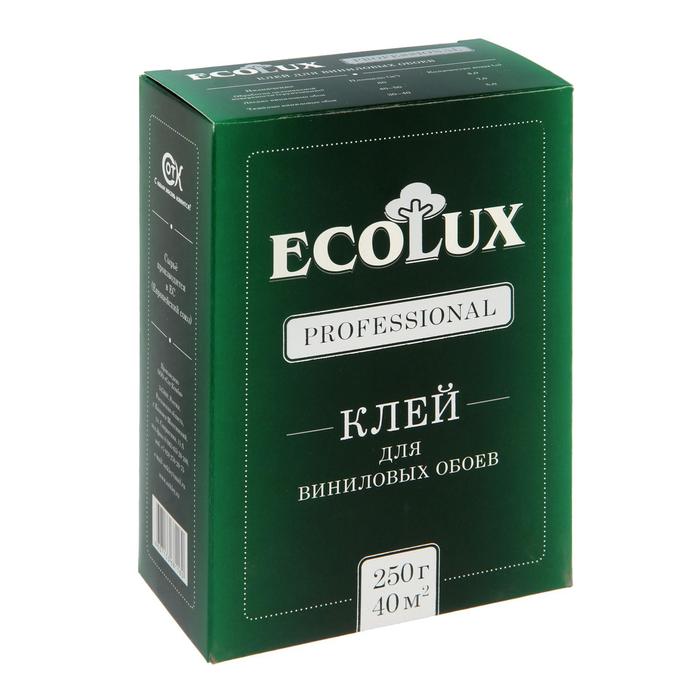 Клей обойный ECOLUX Professional, виниловый, 250 г
Клей обойный ECOLUX Professional, виниловый, 250 г