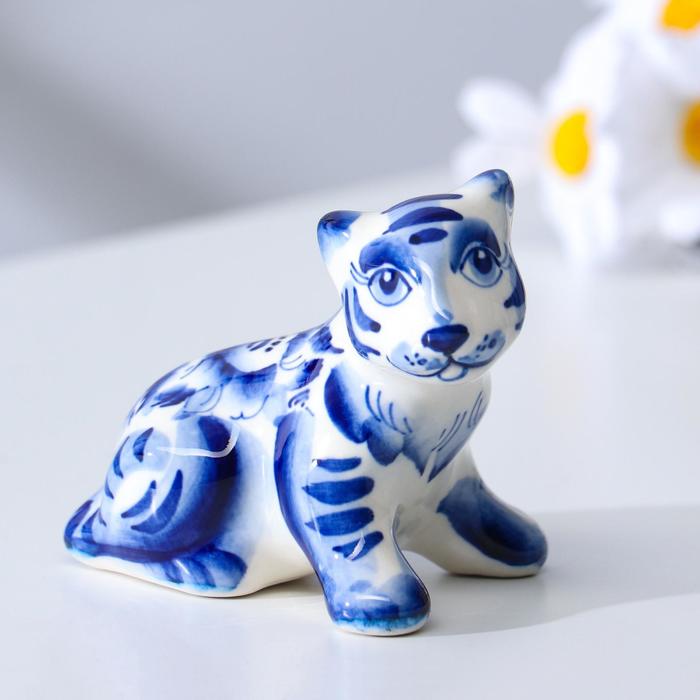 Сувенир Тигр "Шерхан", 9 см, гжель 
Сувенир Тигр "Шерхан", 9 см, гжель