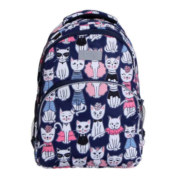Рюкзак школьный, Grizzly RG-160, 40x27x20 см, эргономичная спинка, отделение для ноутбука, «Кошки»
Рюкзак школьный, Grizzly RG-160, 40x27x20 см, эргономичная спинка, отделение для ноутбука, «Кошки»