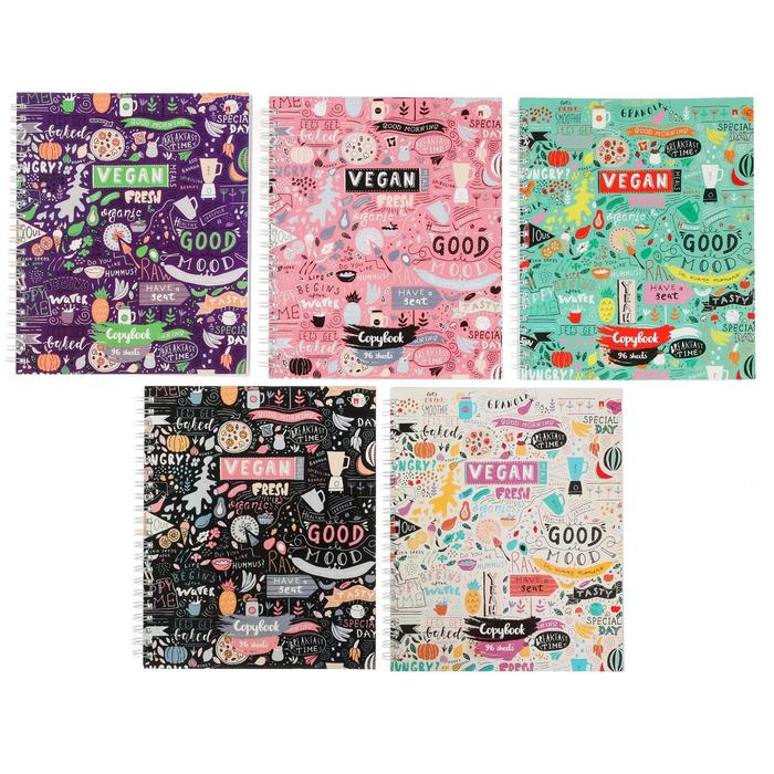 Тетрадь А5+ 96 листов в клетку, на гребне VEGAN, обложка мелованный картон, глянцевая ламинация, блок офсет, МИКС
Тетрадь А5+ 96 листов в клетку, на гребне VEGAN, обложка мелованный картон, глянцевая ламинация, блок офсет, МИКС