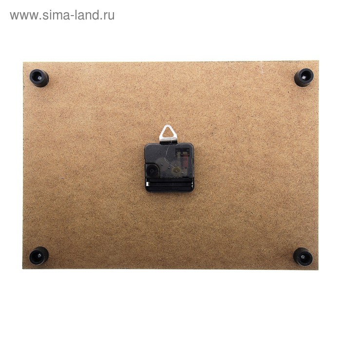 фото Часы-картина настенные, серия: цветы, "веточка сирени", плавный ход, 25 х 35 см рубин