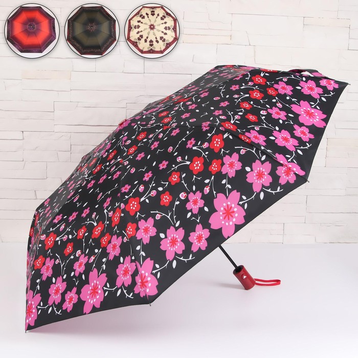 Зонт полуавтоматический «Цветы», 3 сложения, 9 спиц, R = 48 см, цвет МИКС
Зонт полуавтоматический «Цветы», 3 сложения, 9 спиц, R = 48 см, цвет МИКС
