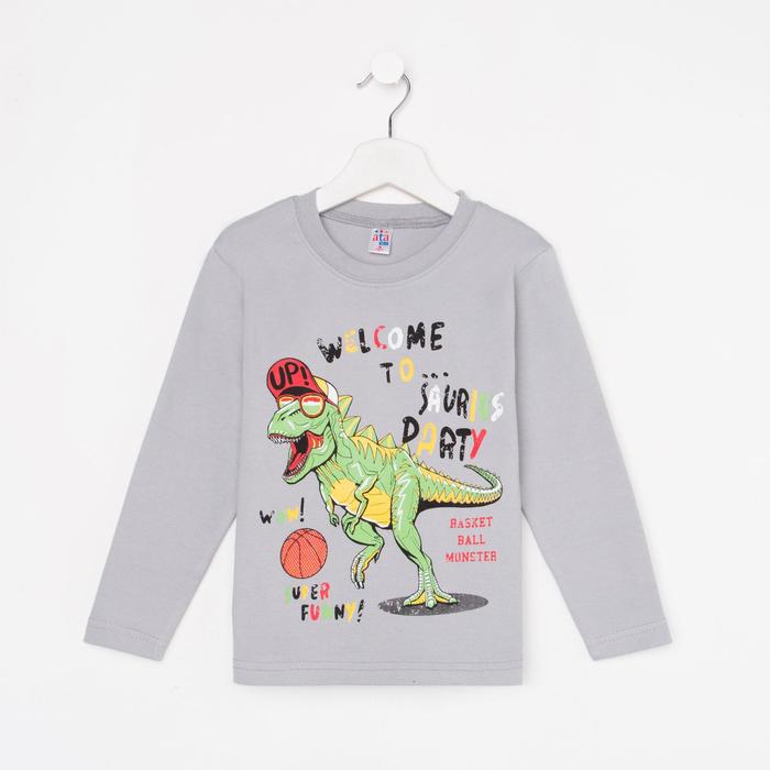 Лонгслив для мальчика, цвет серый/дракон, рост 128 см (8 лет) 
Лонгслив для мальчика, цвет серый/дракон, рост 128 см (8 лет)