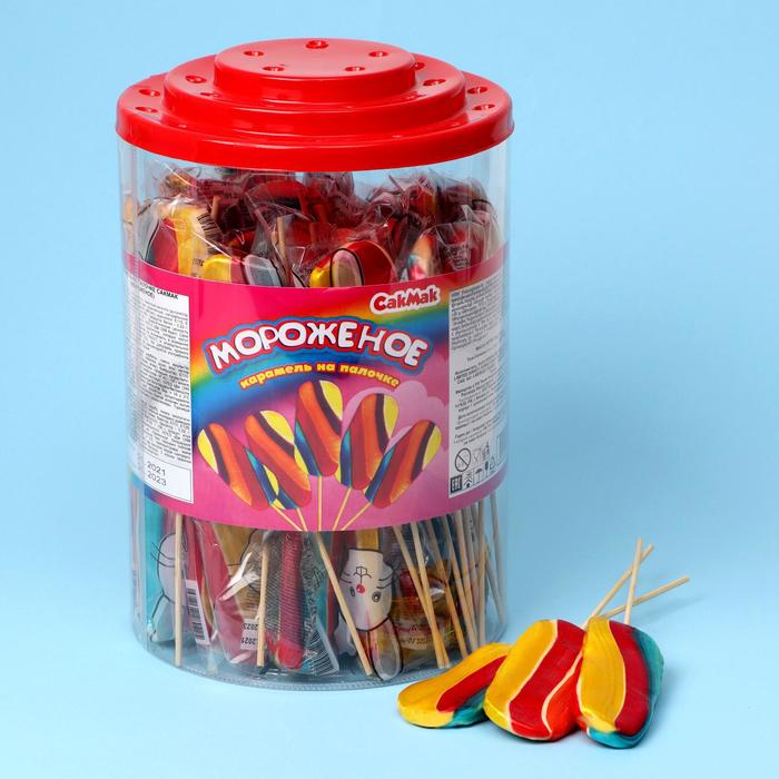 Карамель на палочке Cakmak мороженое с фруктовым вкусом, 20 г
Карамель на палочке Cakmak мороженое с фруктовым вкусом, 20 г