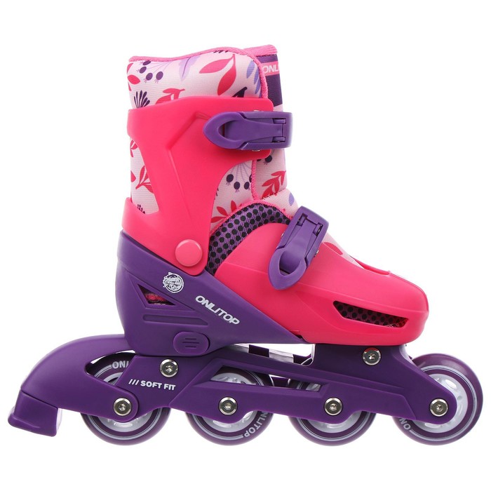 фото Роликовые коньки раздвижные onlytop, р. 34-37, колёса pvc 64 мм