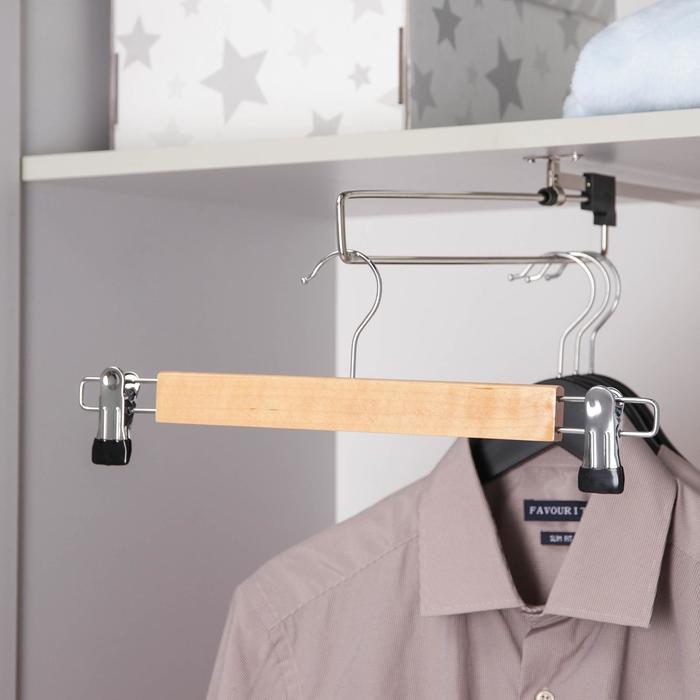 Вешалка для брюк и юбок с зажимами SAVANNA, сорт А, 34×1,2×12,5 см, светлое дерево, лотос
Вешалка для брюк и юбок с зажимами SAVANNA, сорт А, 34×1,2×12,5 см, светлое дерево, лотос