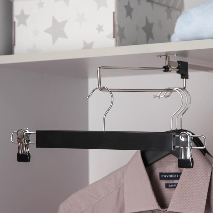 Вешалка для брюк и юбок с зажимами SAVANNA, сорт А, 34×1,2×12,5 см, тёмное дерево, лотос
Вешалка для брюк и юбок с зажимами SAVANNA, сорт А, 34×1,2×12,5 см, тёмное дерево, лотос