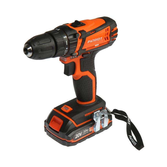 Дрель-шуруповерт PATRIOT BR 201UES, 20 В, Li-Ion, 2х2 Ач, 25/30 Нм, 350/1350 об/мин, БЗП 
Дрель-шуруповерт PATRIOT BR 201UES, 20 В, Li-Ion, 2х2 Ач, 25/30 Нм, 350/1350 об/мин, БЗП