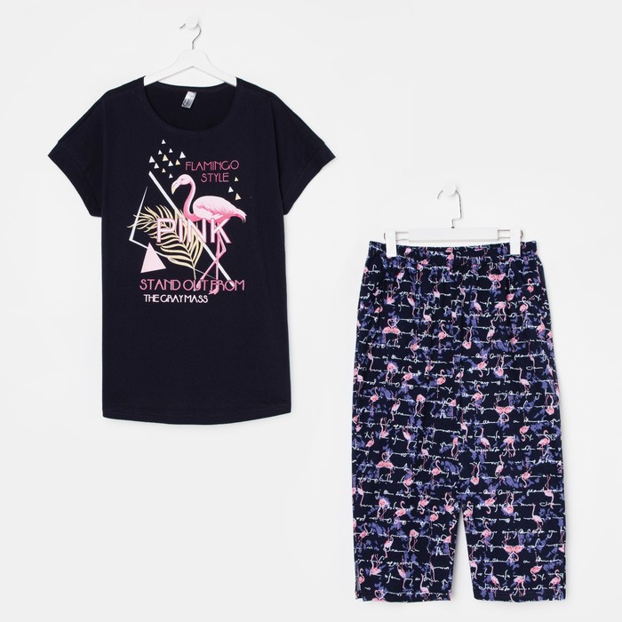 Костюм женский (футболка, бриджи) цвет тёмно-синий, размер 64
Костюм женский (футболка, бриджи) цвет тёмно-синий, размер 64