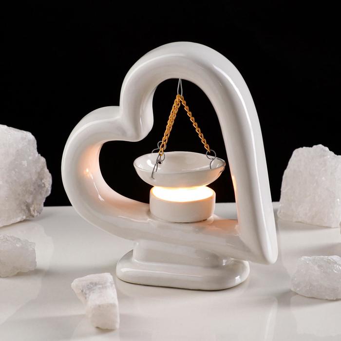 Аромалампа "Сердце", белая, 18 см
Аромалампа "Сердце", белая, 18 см