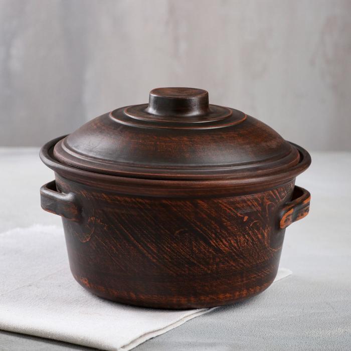 Кастрюля "Гладкая", с ручками, красная глина, 2 л
Кастрюля "Гладкая", с ручками, красная глина, 2 л