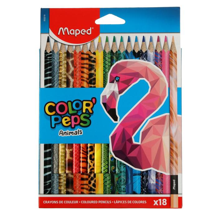 Карандаши 18 цветов Maped Color` Peps, декорированные, картонная упаковка
Карандаши 18 цветов Maped Color` Peps, декорированные, картонная упаковка