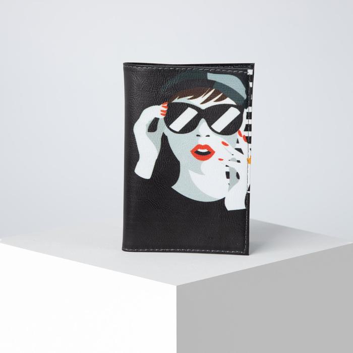 Обложка для паспорта, цвет чёрный, «Леди»
Обложка для паспорта, цвет чёрный, «Леди»