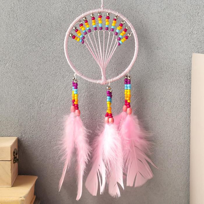 Ловец снов "Деревце" нежно-розовый d=9 см 24 см
Ловец снов "Деревце" нежно-розовый d=9 см 24 см