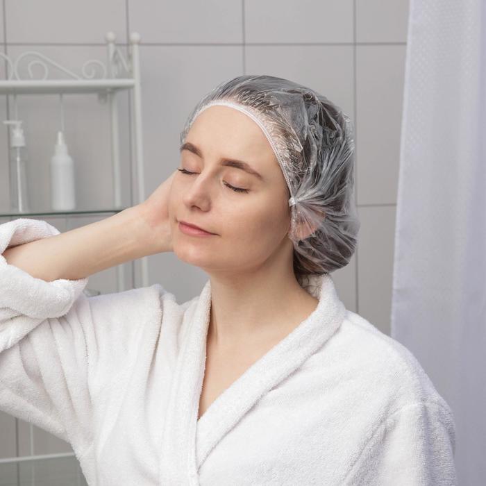 Шапочка для душа «Отельная», полиэтилен, 100 шт
Шапочка для душа «Отельная», полиэтилен, 100 шт