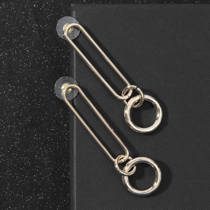 Серьги висячие "Цепь" крупные круги, цвет золото
Серьги висячие "Цепь" крупные круги, цвет золото