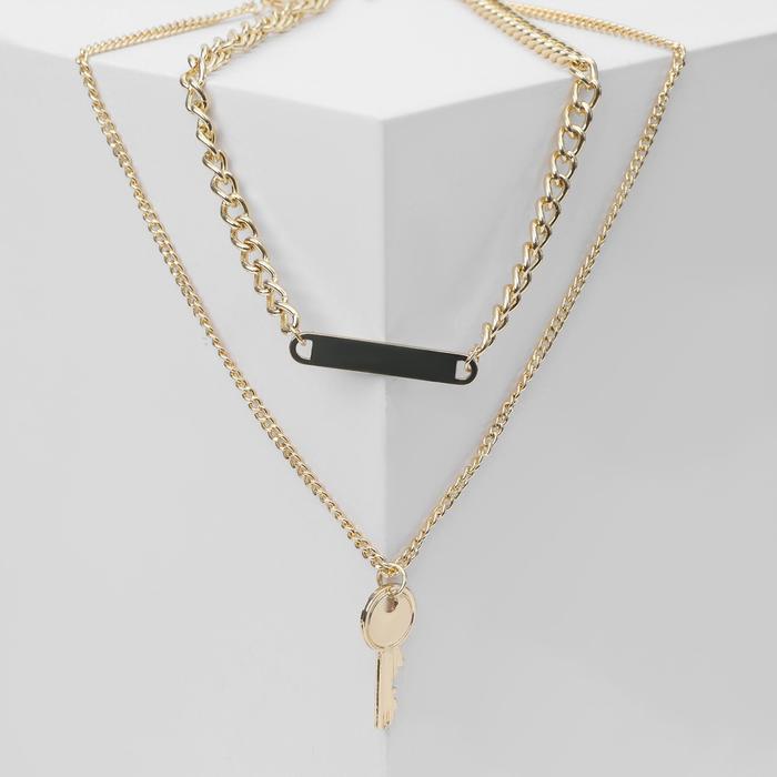Кулон "Цепь" ключ на нитях, цвет золото ,40см
Кулон "Цепь" ключ на нитях, цвет золото ,40см