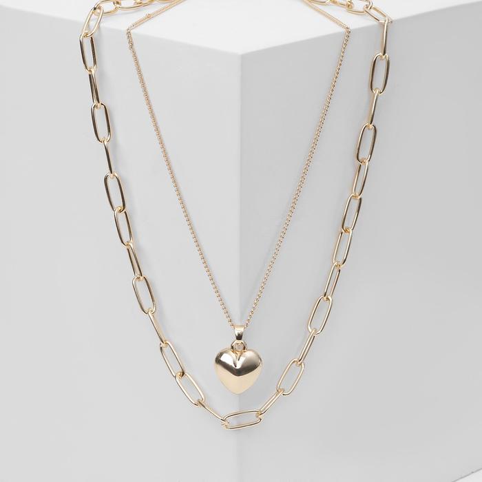 Кулон "Цепь" сердце объёмное, цвет золото ,L=47см
Кулон "Цепь" сердце объёмное, цвет золото ,L=47см
