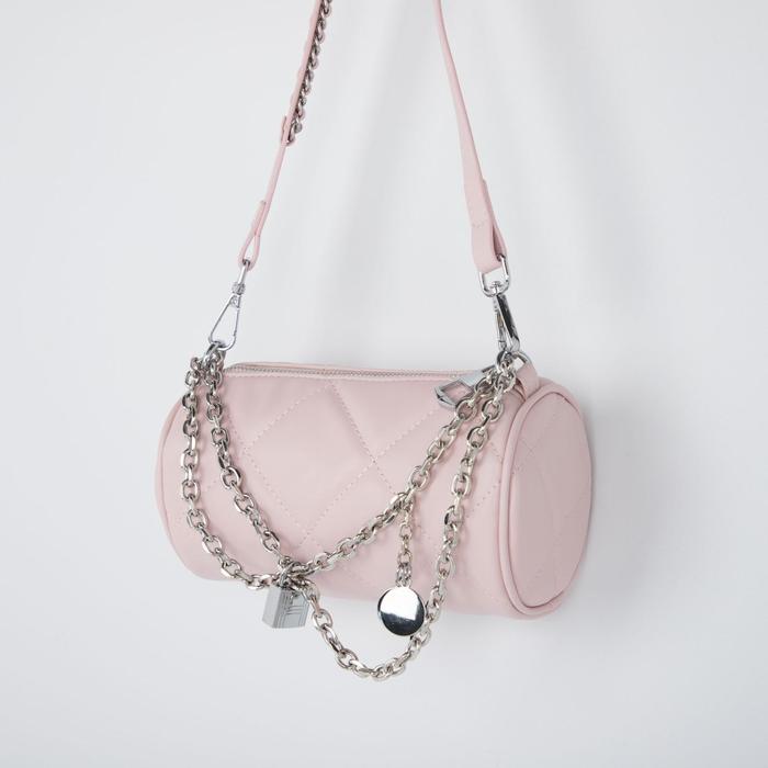 Сумка-багет на молнии, длинный ремень, цвет пудра
Сумка-багет на молнии, длинный ремень, цвет пудра