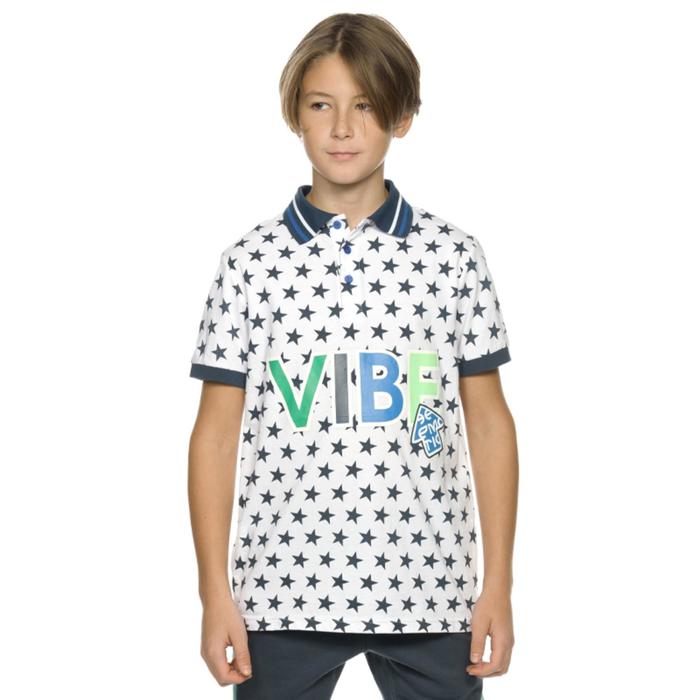 фото Футболка для мальчиков, рост 122 см, цвет белый pelican