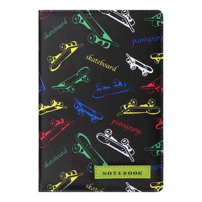 Записная книжка А5, 80 листов в клетку Skateboard, твёрдая обложка из искусственной кожи, шелкография, тонированный блок 70 г/м2
Записная книжка А5, 80 листов в клетку Skateboard, твёрдая обложка из искусственной кожи, шелкография, тонированный блок 70 г/м2