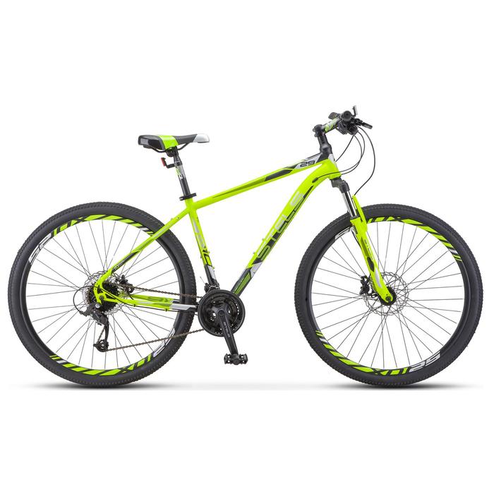 Велосипед 29" Stels Navigator-910 D, V010, цвет лайм/черный, размер 18,5"
Велосипед 29" Stels Navigator-910 D, V010, цвет лайм/черный, размер 18,5"