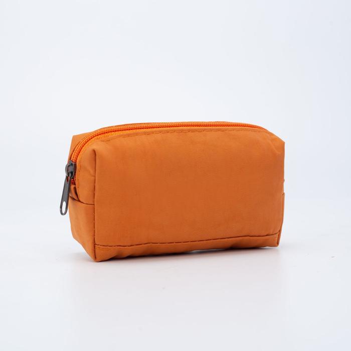 Косметичка на молнии, цвет оранжевый 
Косметичка на молнии, цвет оранжевый