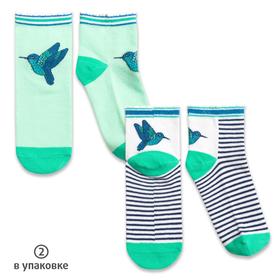 Носки для девочек, размер 18-20 см, цвет белый, изумрудный, 2 пары
Носки для девочек, размер 18-20 см, цвет белый, изумрудный, 2 пары