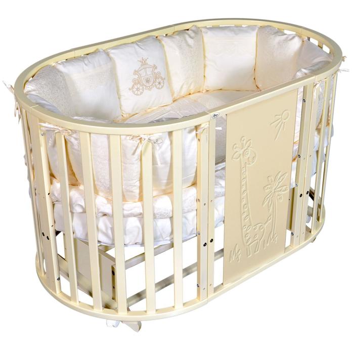 Кроватка Gabriella Giraffe 6 в 1, универсальный маятник, колесо, цвет слоновая кость
Кроватка Gabriella Giraffe 6 в 1, универсальный маятник, колесо, цвет слоновая кость