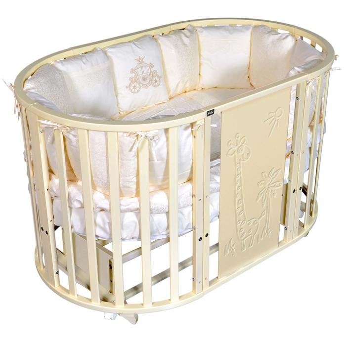 Кроватка Laura Giraffe 6 в 1 универсальный маятник, колесо, цвет слоновая кость
Кроватка Laura Giraffe 6 в 1 универсальный маятник, колесо, цвет слоновая кость