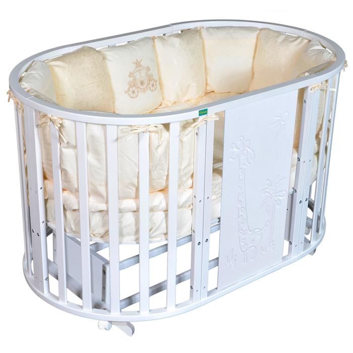 Кроватка Betty Giraffe 6 в 1, универсальный маятник, колесо, цвет белый
Кроватка Betty Giraffe 6 в 1, универсальный маятник, колесо, цвет белый