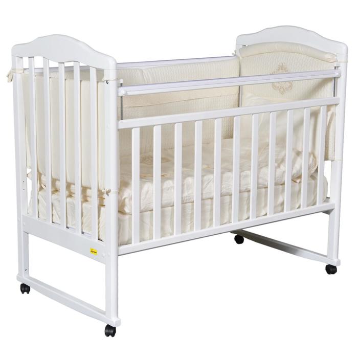 Кроватка Modena, колесо, качалка, цвет белый
Кроватка Modena, колесо, качалка, цвет белый