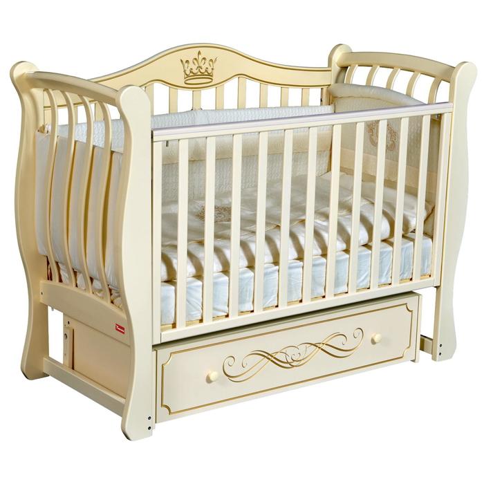 Кроватка Miranda Elegance, автостенка, ящик, универсальный маятник, цвет слоновая кость
Кроватка Miranda Elegance, автостенка, ящик, универсальный маятник, цвет слоновая кость