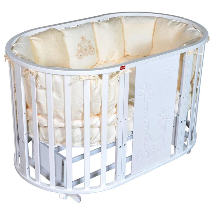 Кроватка Gracia Giraffe 6 в 1, универсальный маятник, колесо, цвет белый 
Кроватка Gracia Giraffe 6 в 1, универсальный маятник, колесо, цвет белый