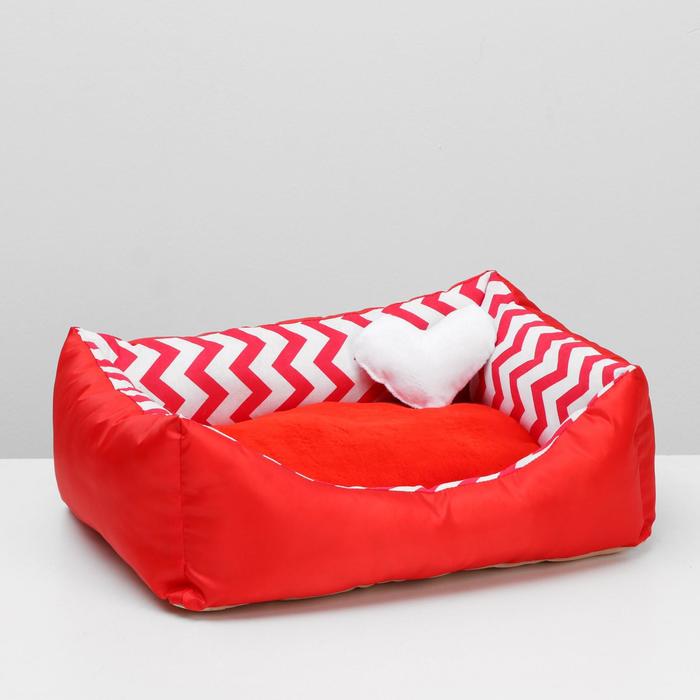 Лежанка с сердечком, 50 х 40 х 15 см, оксфорд, бязь, искусственый мех, красная
Лежанка с сердечком, 50 х 40 х 15 см, оксфорд, бязь, искусственый мех, красная