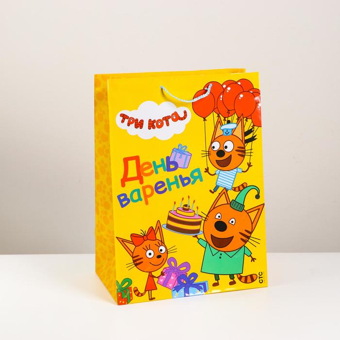 Пакет бумажный подарочный «Три Кота. День Варенья!», 46х33х20 см
Пакет бумажный подарочный «Три Кота. День Варенья!», 46х33х20 см