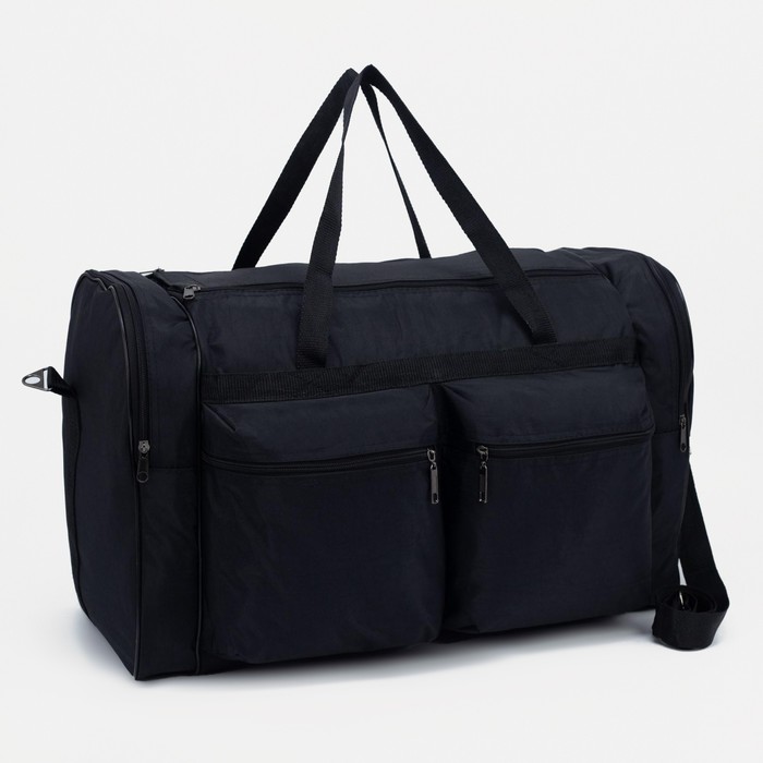 Сумка дорожная на молнии, 4 наружных кармана, длинный ремень, цвет чёрный
Сумка дорожная на молнии, 4 наружных кармана, длинный ремень, цвет чёрный