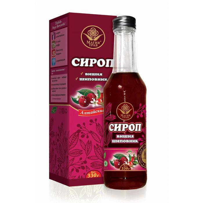 Сироп «Магия трав», вишня, шиповник, 330 г
Сироп «Магия трав», вишня, шиповник, 330 г