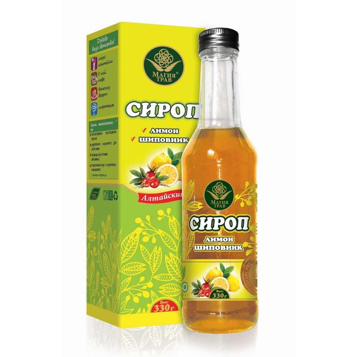Сироп «Магия трав», лимон, шиповник, 330 г
Сироп «Магия трав», лимон, шиповник, 330 г