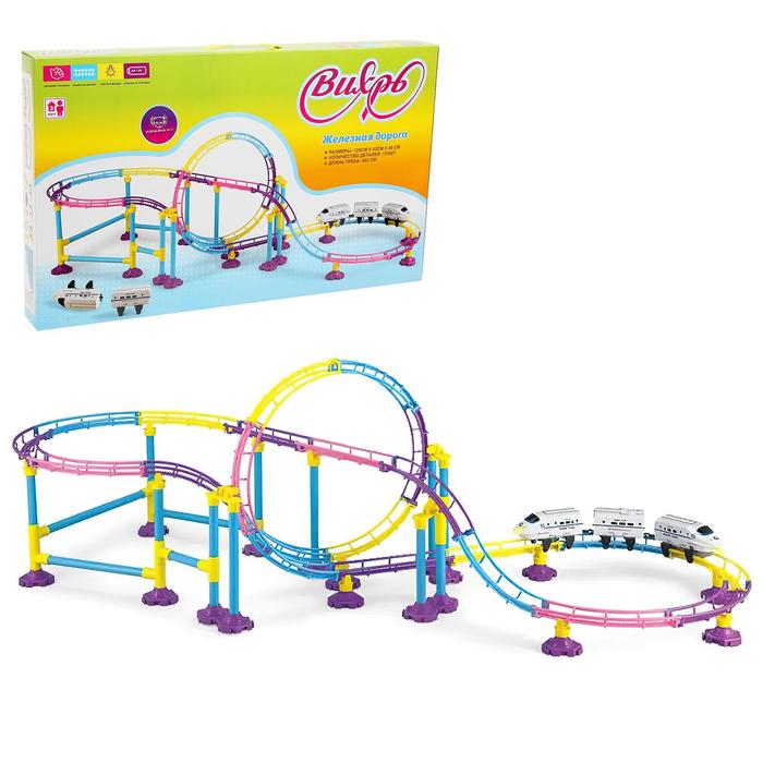 Железная дорога «Вихрь», свет и звук, работает от батареек
Железная дорога «Вихрь», свет и звук, работает от батареек