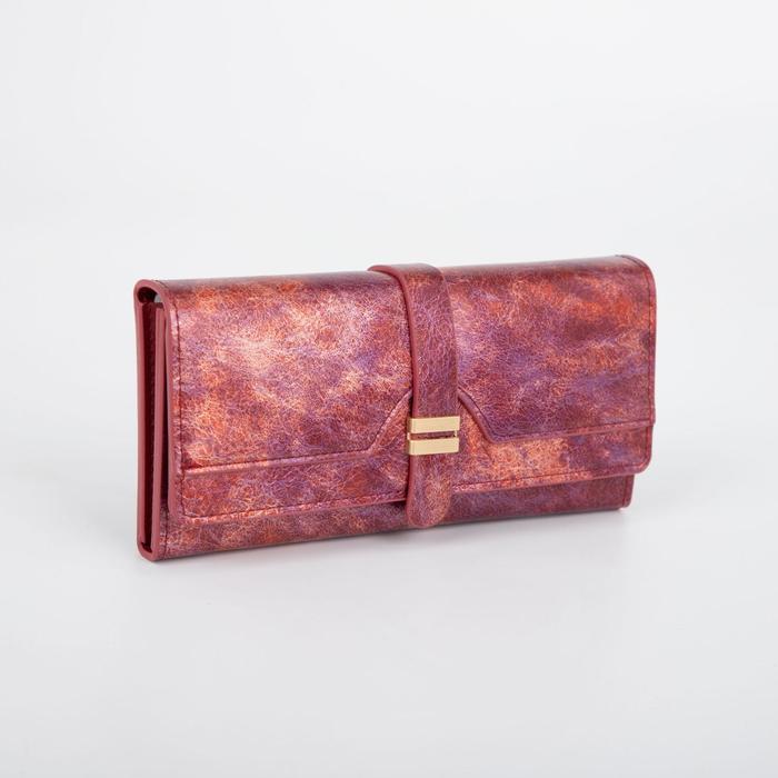 Кошелёк на магните, цвет бордовый 
Кошелёк на магните, цвет бордовый