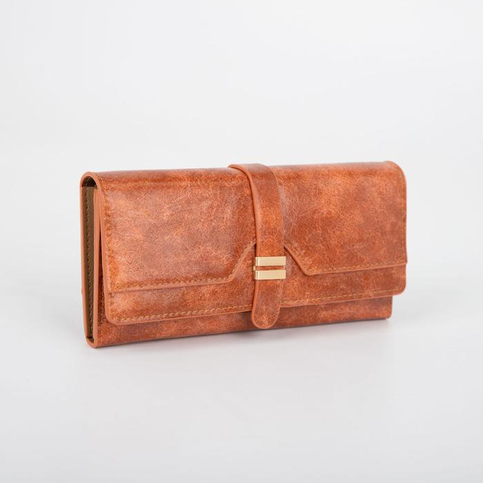 Кошелёк на кнопке, цвет коричневый
Кошелёк на кнопке, цвет коричневый