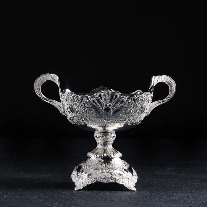 Ваза для фруктов «Олимп», 17×11×14 см, цвет серебряный
Ваза для фруктов «Олимп», 17×11×14 см, цвет серебряный