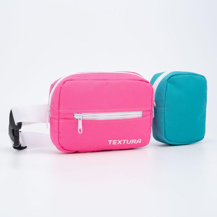 Сумка детская поясная на молнии, наружный карман, розовый/бирюзовый
Сумка детская поясная на молнии, наружный карман, розовый/бирюзовый