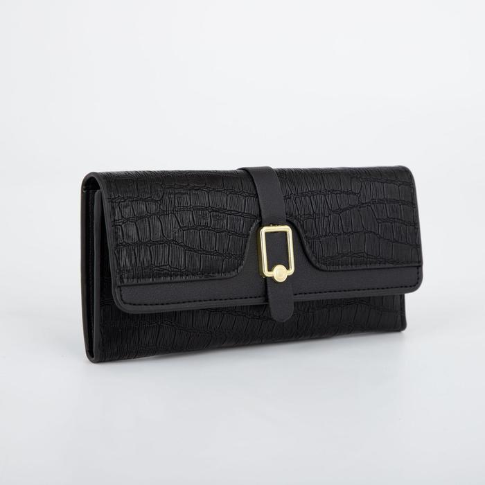 Кошелёк на кнопке, цвет чёрный
Кошелёк на кнопке, цвет чёрный