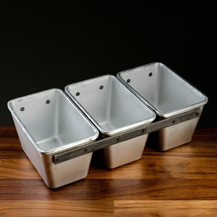 Форма хлебная 16,5х10,5х10 см, 3-х секционная
Форма хлебная 16,5х10,5х10 см, 3-х секционная