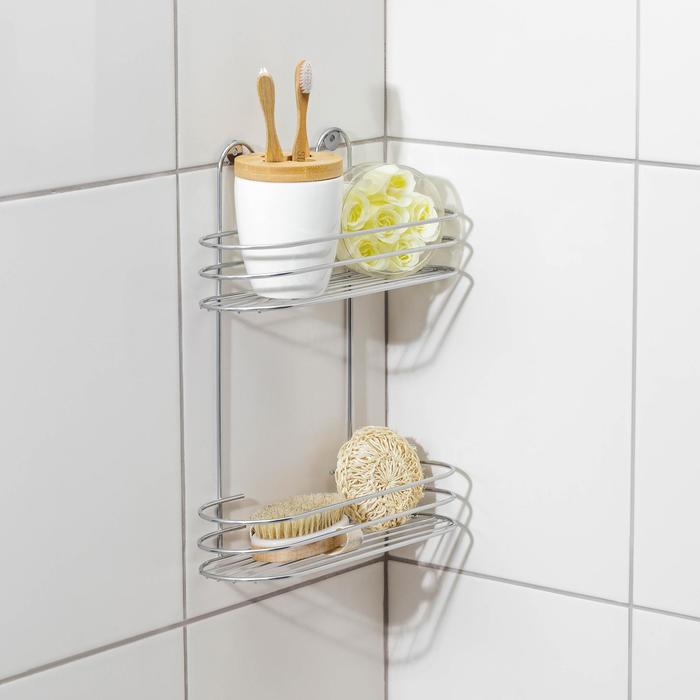 Полка для ванной овальная 2-х ярусная, 26,5×9,5×36 см, цвет хром
Полка для ванной овальная 2-х ярусная, 26,5×9,5×36 см, цвет хром