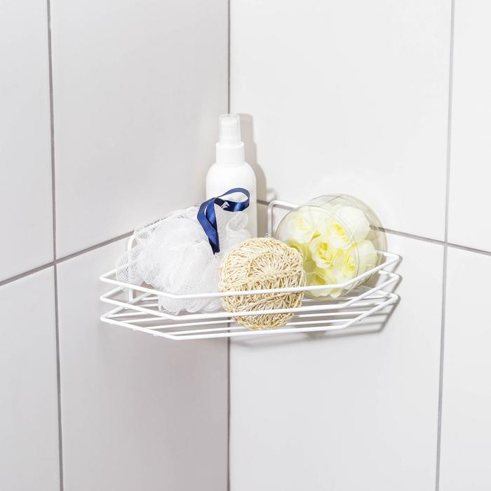 Полка для ванной угловая, 20,5×20,5×6,5 см, цвет белый
Полка для ванной угловая, 20,5×20,5×6,5 см, цвет белый