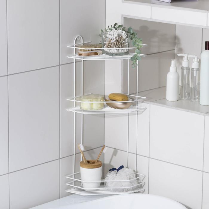 Полка для ванной угловая 3-х ярусная, 21,5×21,5×58,5 см, цвет белый
Полка для ванной угловая 3-х ярусная, 21,5×21,5×58,5 см, цвет белый