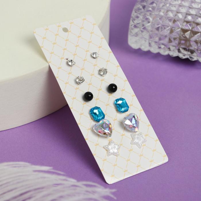 Пусеты 6 пар "Романтика" сердечки и звезды, цветные
Пусеты 6 пар "Романтика" сердечки и звезды, цветные